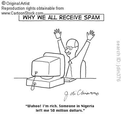 spam mail cartoon