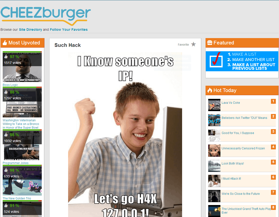 CHEEZburger website